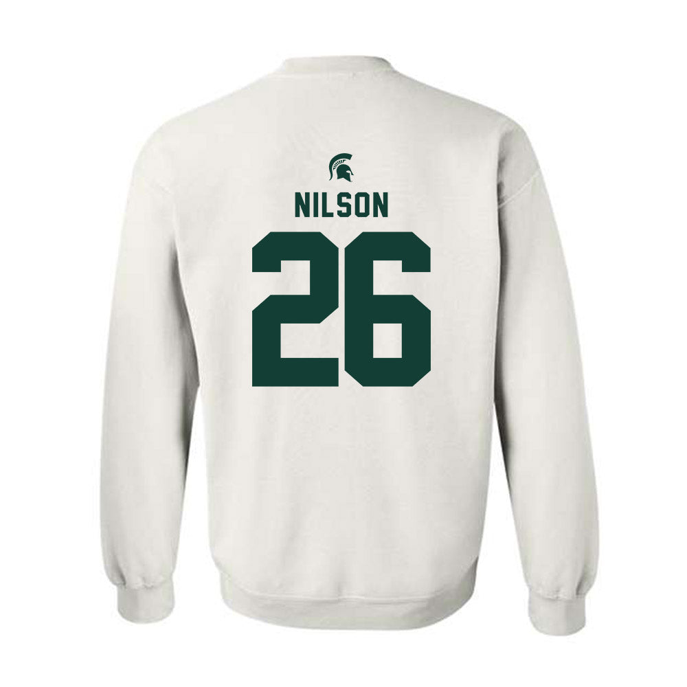 Michigan State - NCAA Men's Ice Hockey : Eric Nilson - Classic Shersey Crewneck Sweatshirt-1