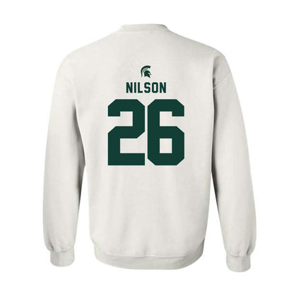 Michigan State - NCAA Men's Ice Hockey : Eric Nilson - Classic Shersey Crewneck Sweatshirt-1