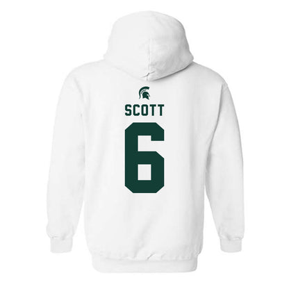 Michigan State - NCAA Men's Basketball : Jordan Scott - Classic Shersey Hooded Sweatshirt-1