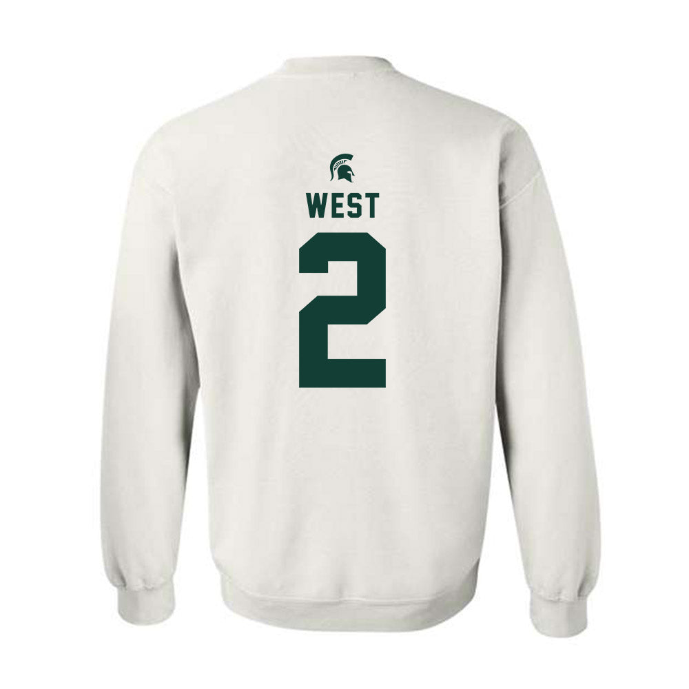 Michigan State - NCAA Football : Aydan West - Classic Shersey Crewneck Sweatshirt-1