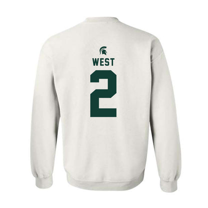 Michigan State - NCAA Football : Aydan West - Classic Shersey Crewneck Sweatshirt-1