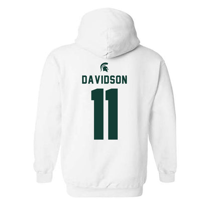 Michigan State - NCAA Men's Ice Hockey : Jeremy Davidson - Classic Shersey Hooded Sweatshirt-1