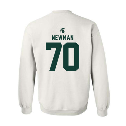 Michigan State - NCAA Football : Luke Newman - Classic Shersey Crewneck Sweatshirt-1