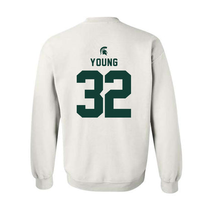 Michigan State - NCAA Football : Evan Young - Classic Shersey Crewneck Sweatshirt-1