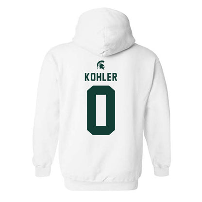 Michigan State - NCAA Men's Basketball : Jaxon Kohler - Classic Shersey Hooded Sweatshirt-1