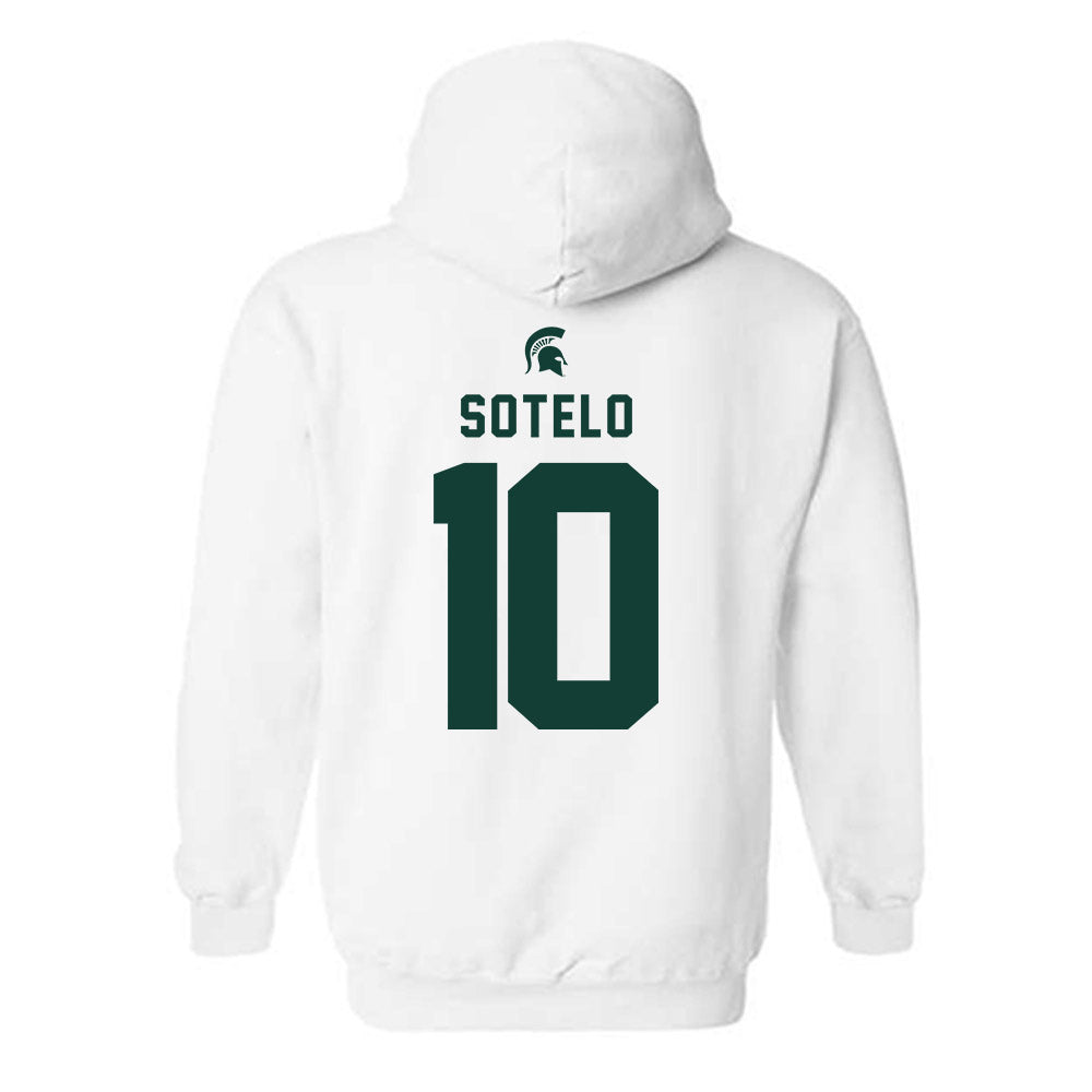 Michigan State - NCAA Women's Basketball : Ines Sotelo - Classic Shersey Hooded Sweatshirt-1