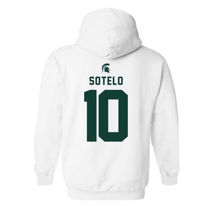 Michigan State - NCAA Women's Basketball : Ines Sotelo - Classic Shersey Hooded Sweatshirt-1