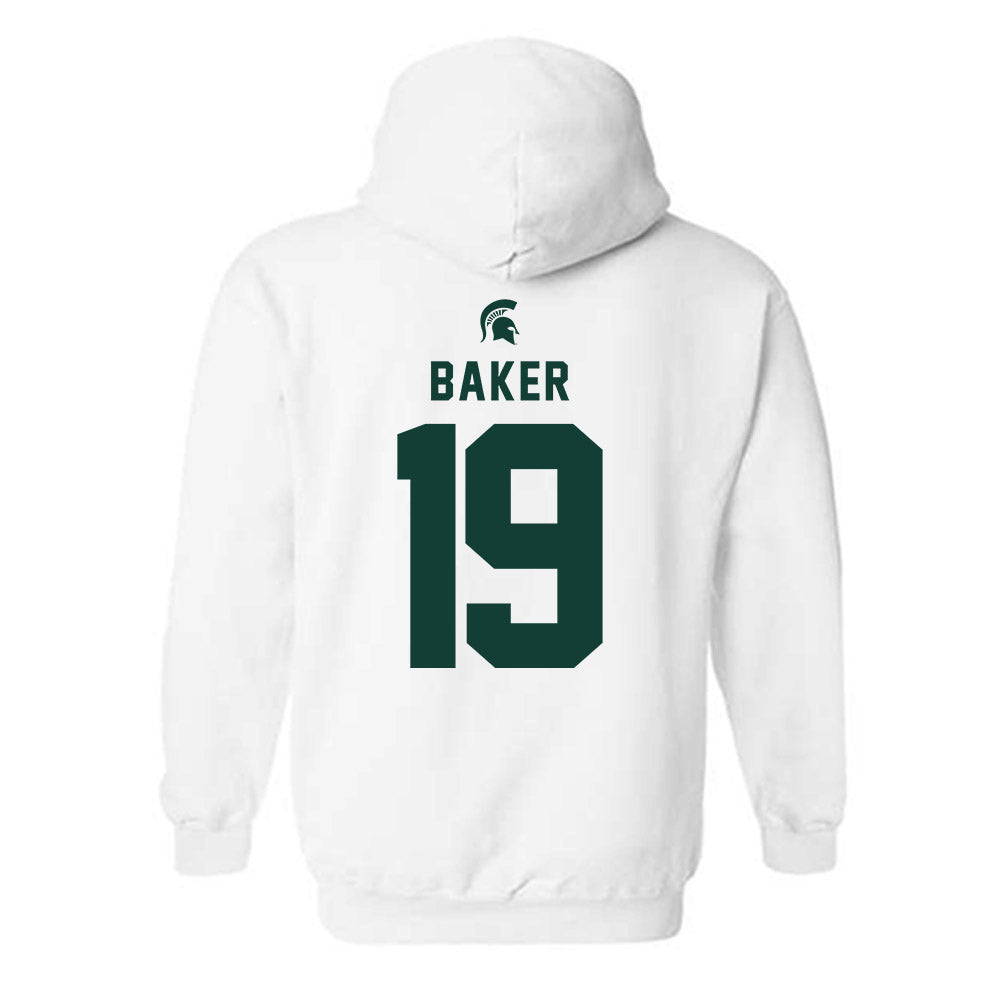 Michigan State - NCAA Men's Ice Hockey : Austin Baker - Classic Shersey Hooded Sweatshirt-1