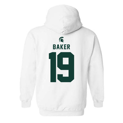 Michigan State - NCAA Men's Ice Hockey : Austin Baker - Classic Shersey Hooded Sweatshirt-1
