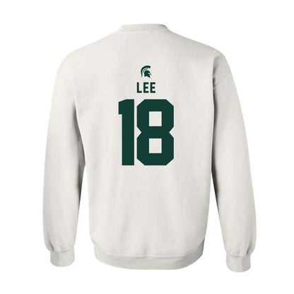 Michigan State - NCAA Men's Ice Hockey : Ryker Lee - Classic Shersey Crewneck Sweatshirt-1