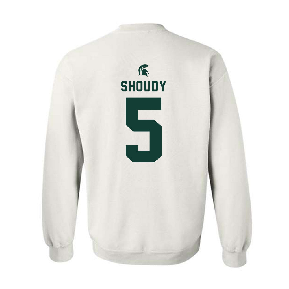 Michigan State - NCAA Men's Ice Hockey : Travis Shoudy - Classic Shersey Crewneck Sweatshirt-1