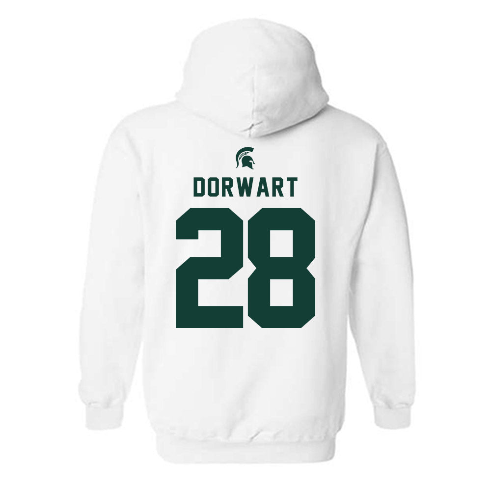 Michigan State - NCAA Men's Ice Hockey : Karsen Dorwart - Classic Shersey Hooded Sweatshirt-1