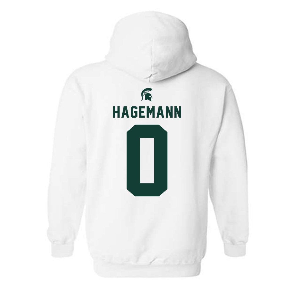 Michigan State - NCAA Women's Basketball : Damiya Hagemann - Classic Shersey Hooded Sweatshirt-1