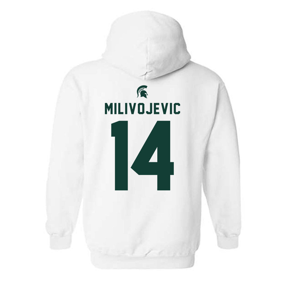 Michigan State - NCAA Football : Alessio Milivojevic - Classic Shersey Hooded Sweatshirt-1