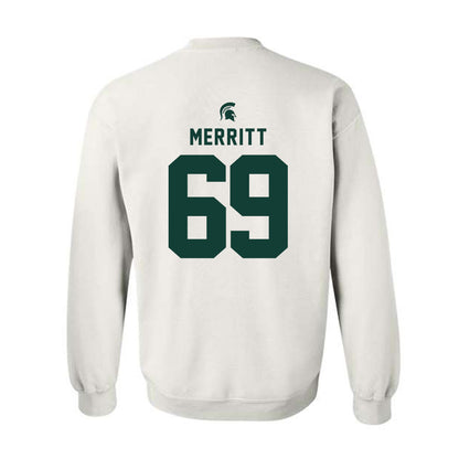 Michigan State - NCAA Football : Jacob Merritt - Classic Shersey Crewneck Sweatshirt-1