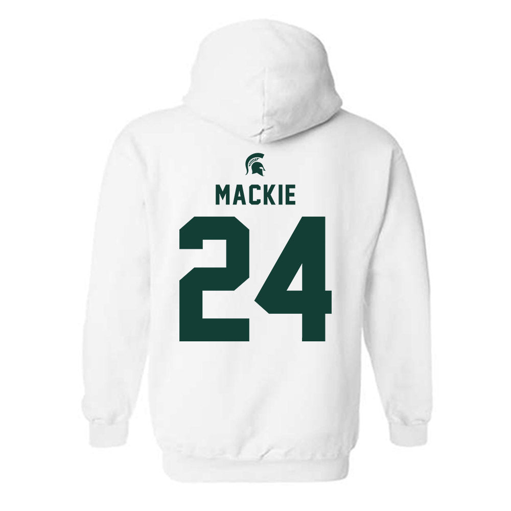 Michigan State - NCAA Men's Ice Hockey : Nathan Mackie - Classic Shersey Hooded Sweatshirt-1