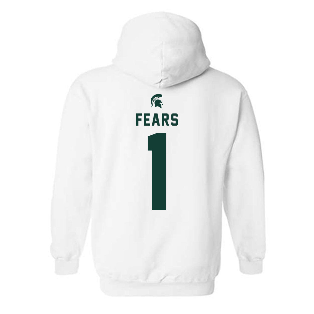 Michigan State - NCAA Men's Basketball : Jeremy Fears - Classic Shersey Hooded Sweatshirt-1