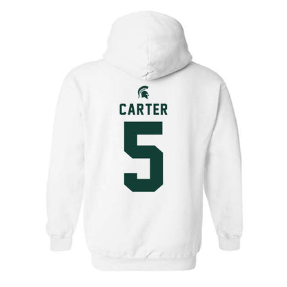 Michigan State - NCAA Football : Nathan Carter - Classic Shersey Hooded Sweatshirt-1