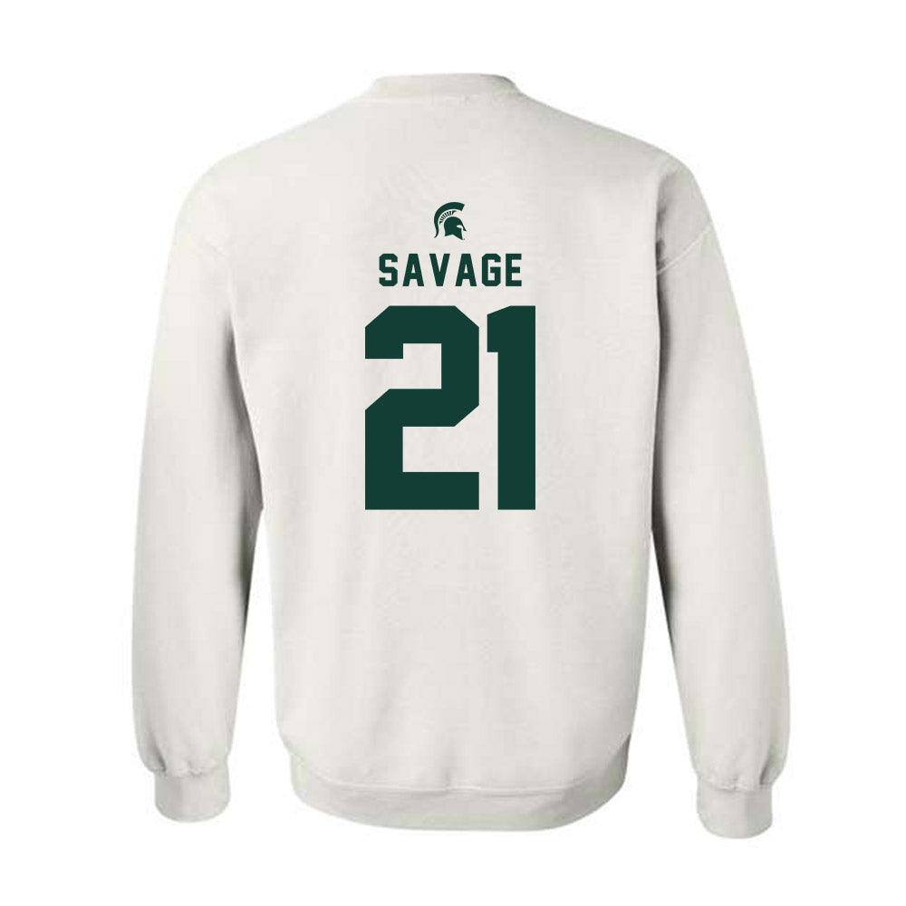 Michigan State - NCAA Men's Ice Hockey : Red Savage - Classic Shersey Crewneck Sweatshirt-1