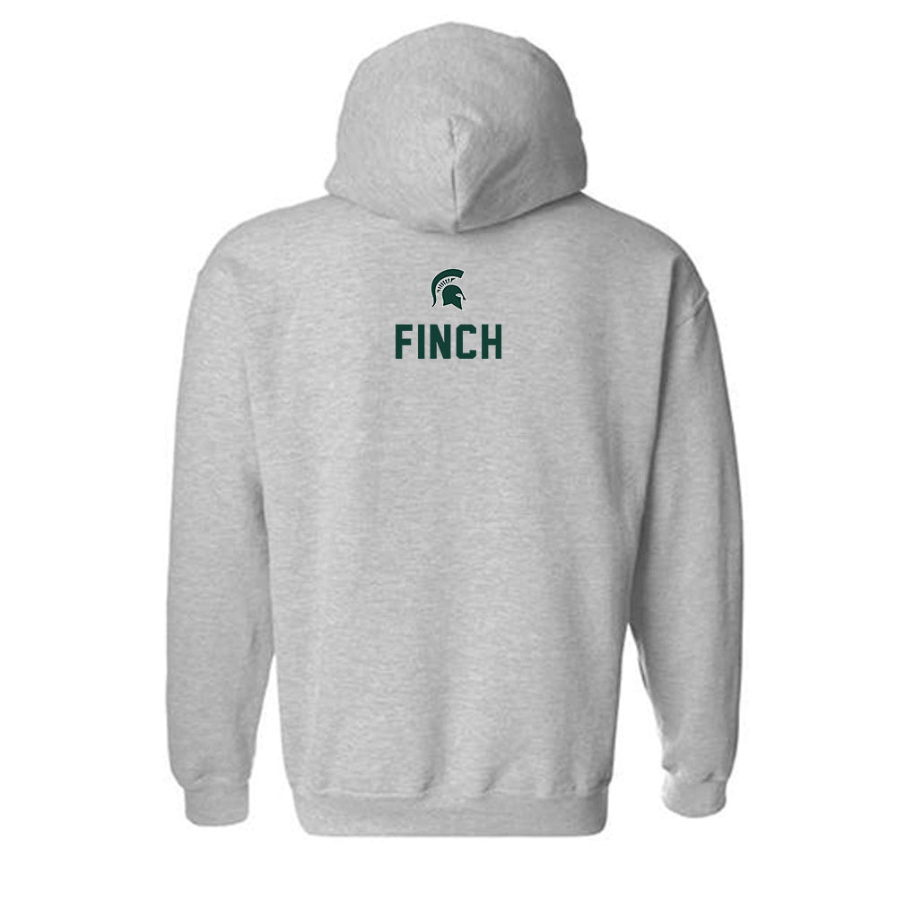 Michigan State - NCAA Women's Track & Field : Elly Finch - Generic Shersey Hooded Sweatshirt-1