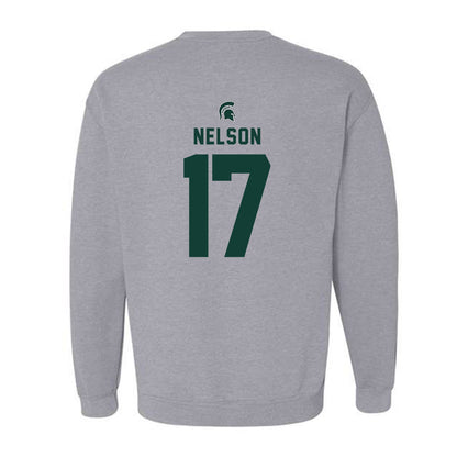 Michigan State - NCAA Men's Ice Hockey : Kaden Nelson - Generic Shersey Crewneck Sweatshirt-1