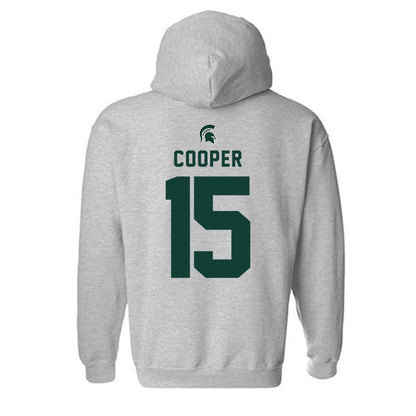 Michigan State - NCAA Men's Basketball : Carson Cooper - Generic Shersey Hooded Sweatshirt