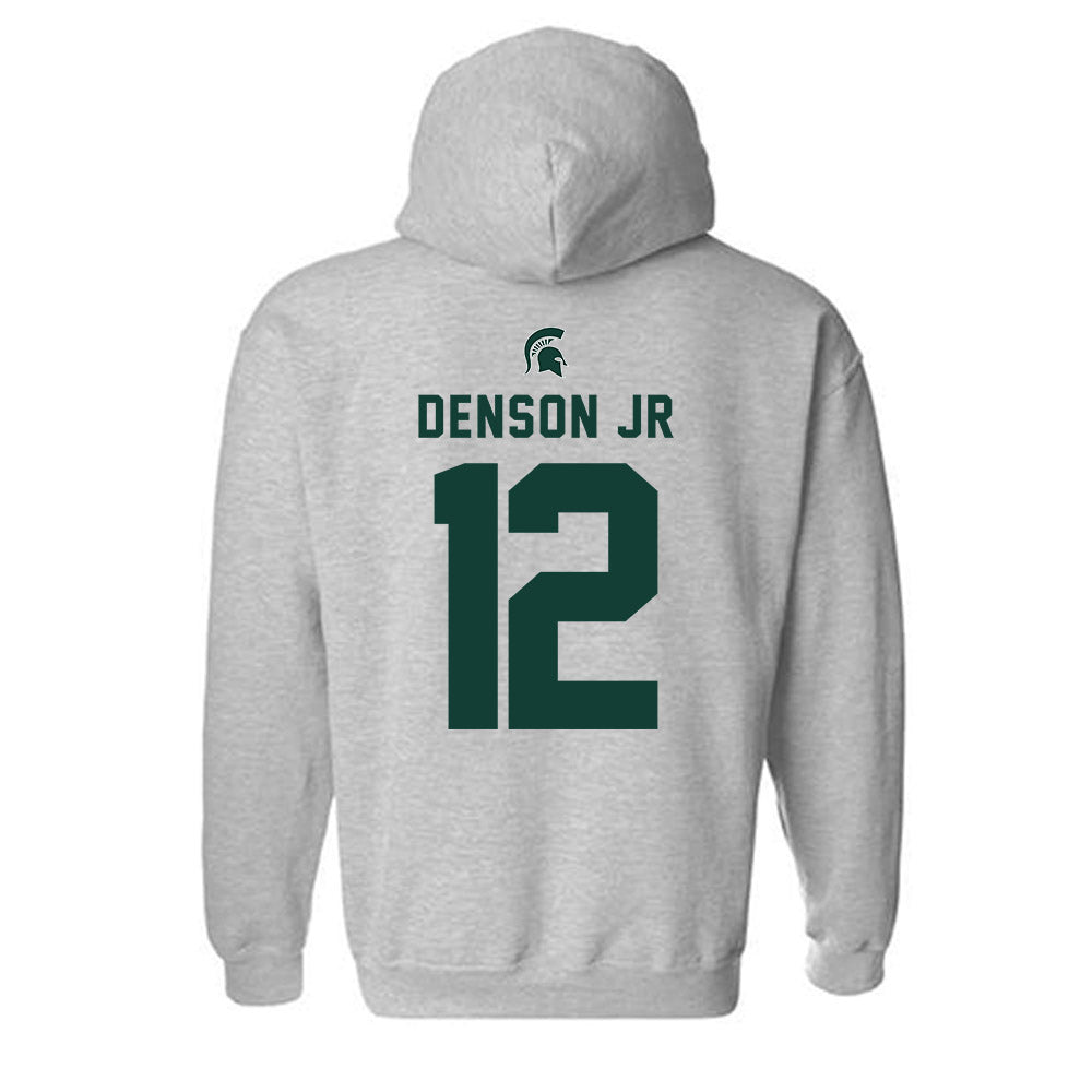 Michigan State - NCAA Football : Justin Denson Jr - Generic Shersey Hooded Sweatshirt-1