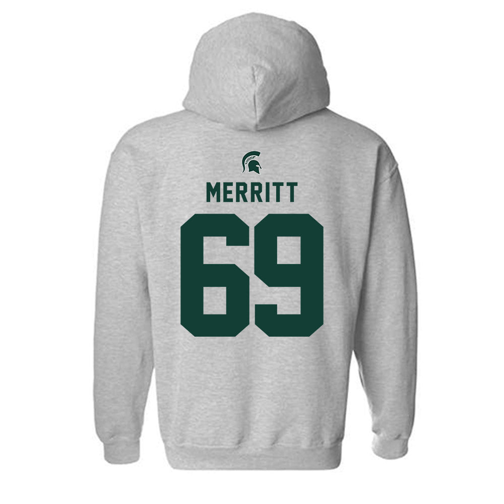 Michigan State - NCAA Football : Jacob Merritt - Generic Shersey Hooded Sweatshirt