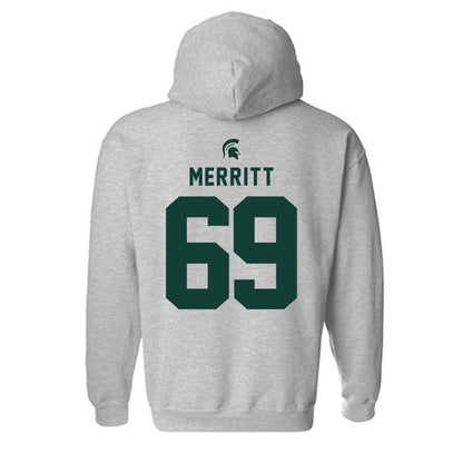 Michigan State - NCAA Football : Jacob Merritt - Generic Shersey Hooded Sweatshirt