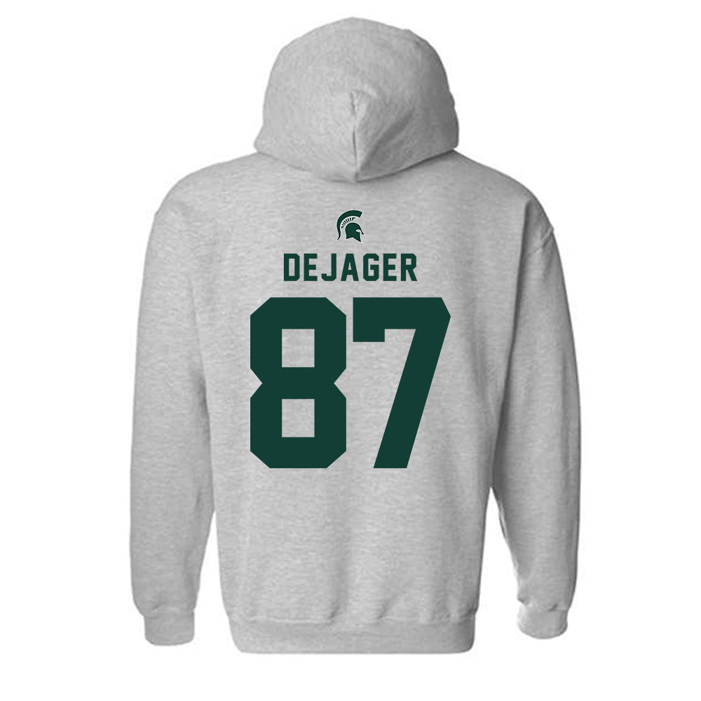 Michigan State - NCAA Football : Luke DeJager - Generic Shersey Hooded Sweatshirt-1
