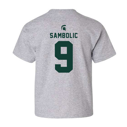 Michigan State - NCAA Women's Basketball : Sara Sambolic - Generic Shersey Youth T-Shirt-1