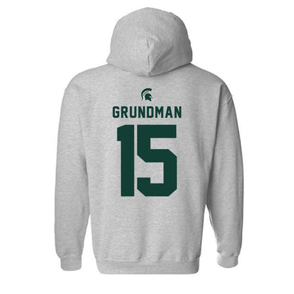 Michigan State - NCAA Baseball : Gannon Grundman - Generic Shersey Hooded Sweatshirt-1