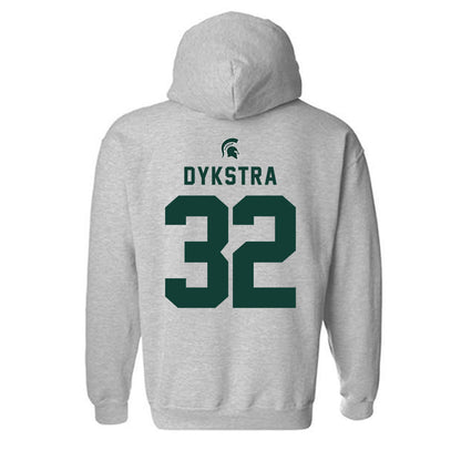 Michigan State - NCAA Women's Basketball : Marah Dykstra - Generic Shersey Hooded Sweatshirt-1