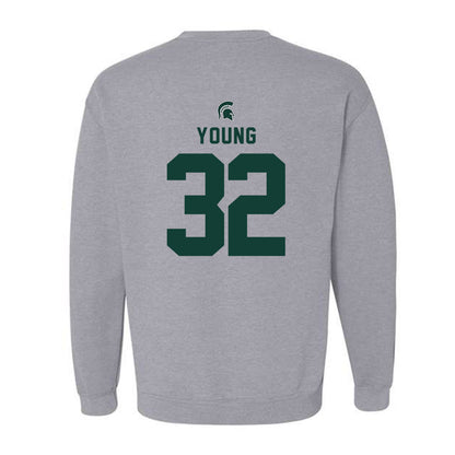 Michigan State - NCAA Football : Evan Young - Generic Shersey Crewneck Sweatshirt-1