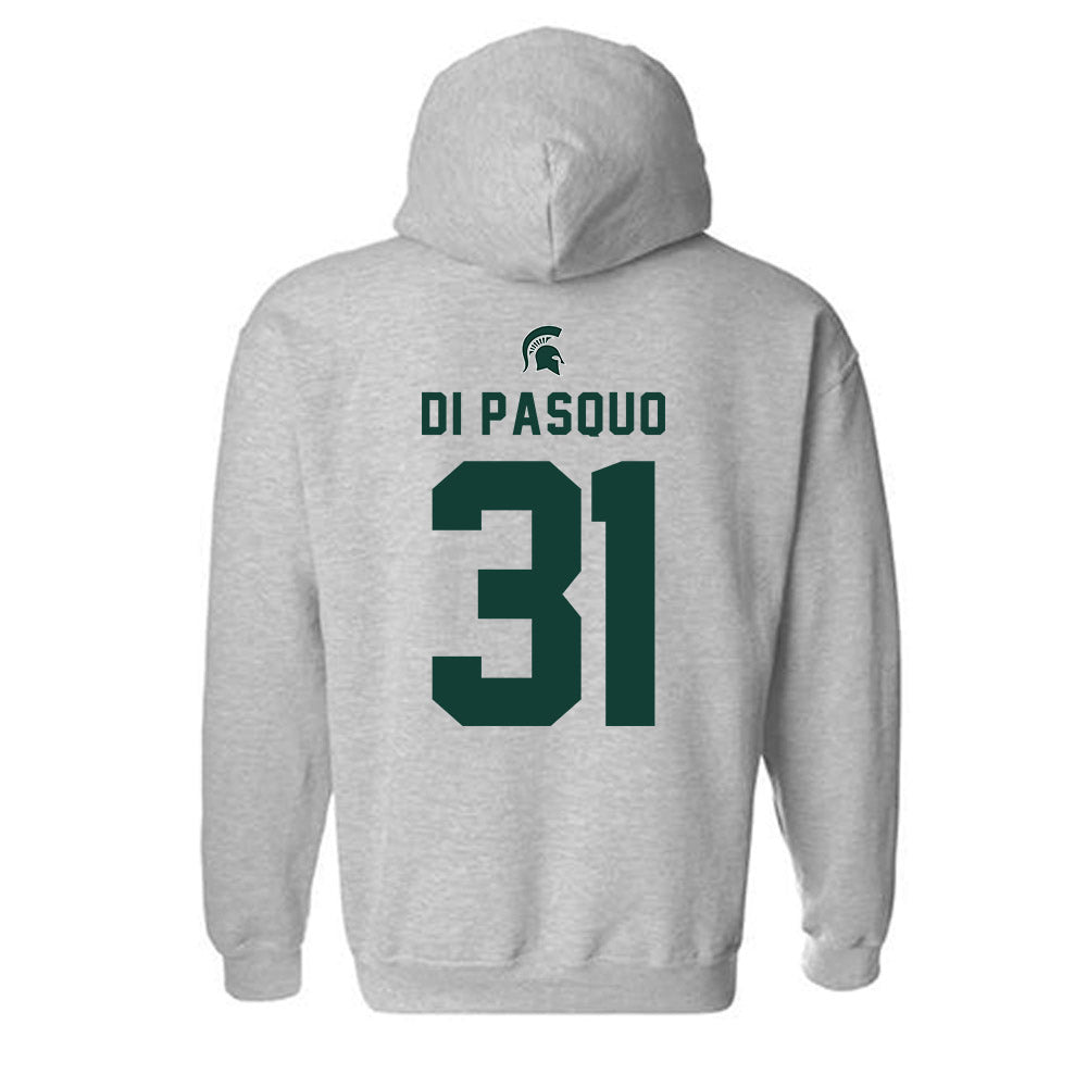 Michigan State - NCAA Men's Ice Hockey : Luca Di Pasquo - Generic Shersey Hooded Sweatshirt-1