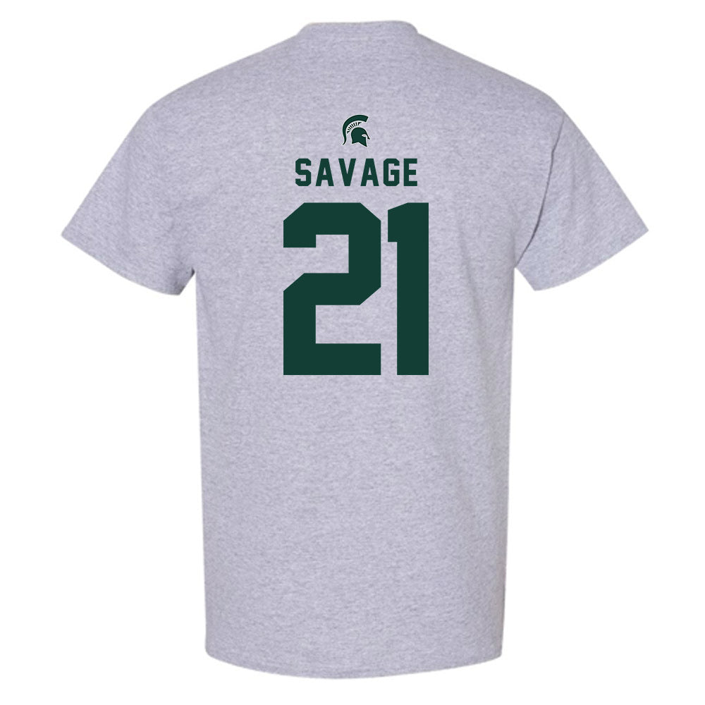 Michigan State - NCAA Men's Ice Hockey : Red Savage - Generic Shersey T-Shirt-1