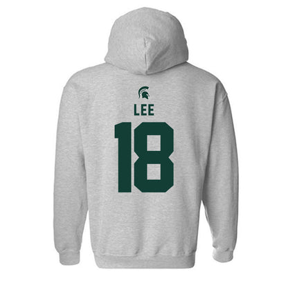 Michigan State - NCAA Men's Ice Hockey : Ryker Lee - Generic Shersey Hooded Sweatshirt-1
