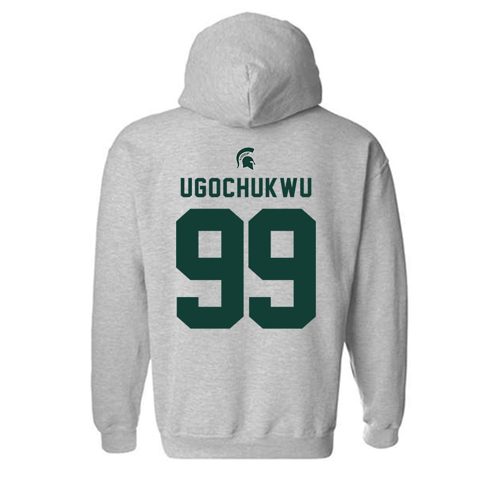 Michigan State - NCAA Men's Basketball : Divine-Collins Ugochukwu - Generic Shersey Hooded Sweatshirt-1