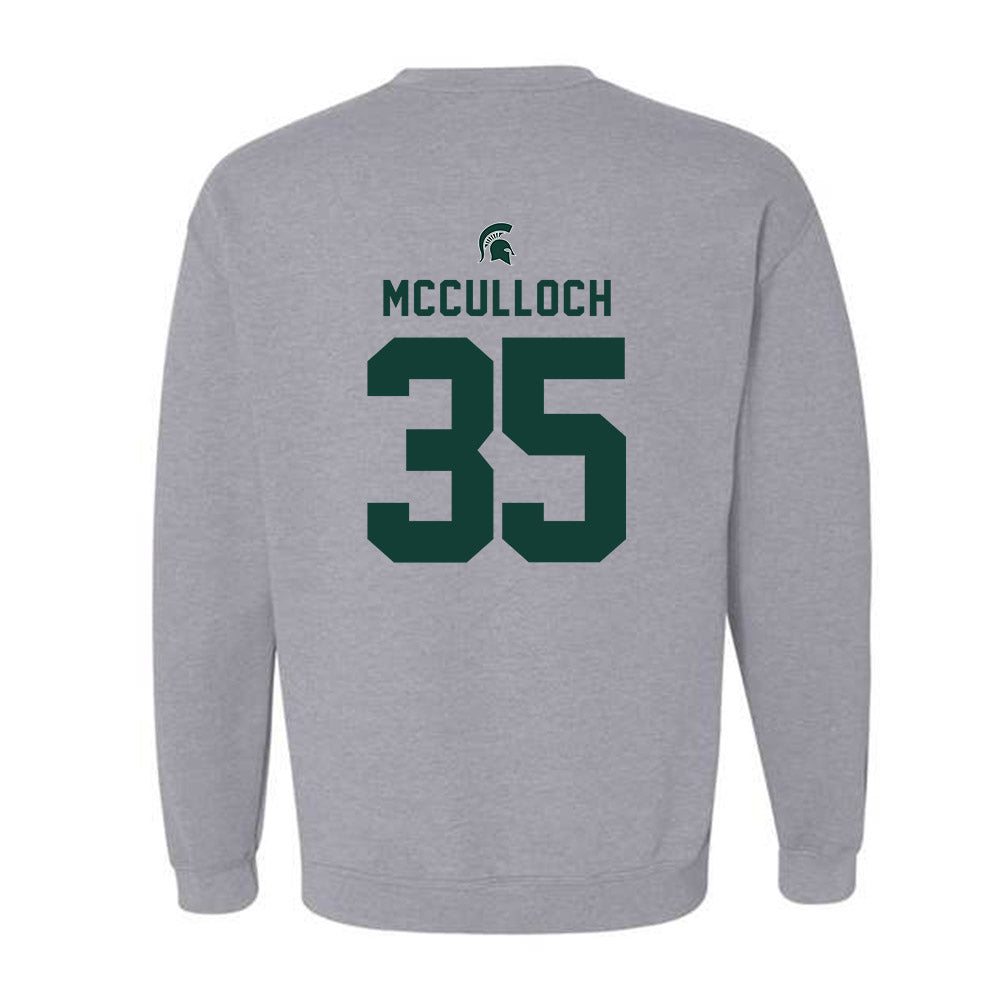 Michigan State - NCAA Men's Basketball : Jesse McCulloch - Generic Shersey Crewneck Sweatshirt-1