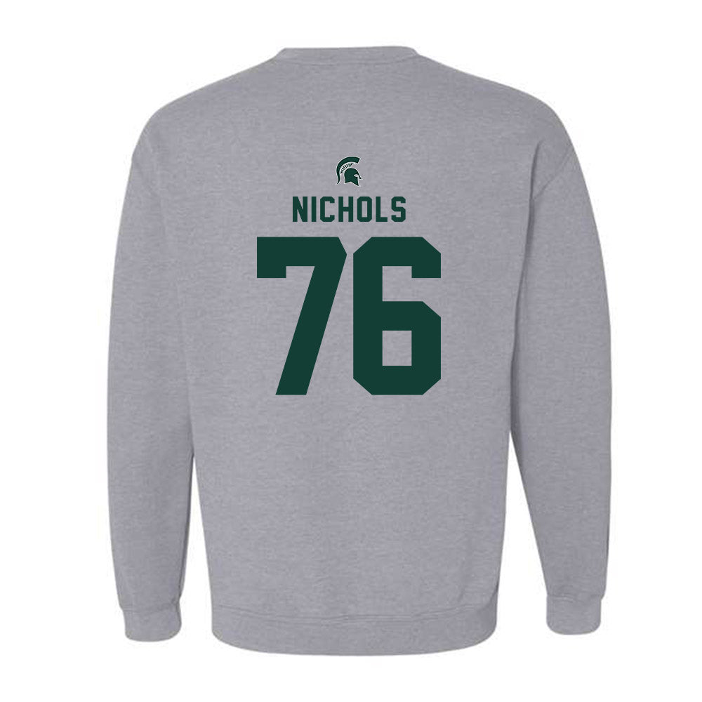 Michigan State - NCAA Football : Drew Nichols - Generic Shersey Crewneck Sweatshirt-1
