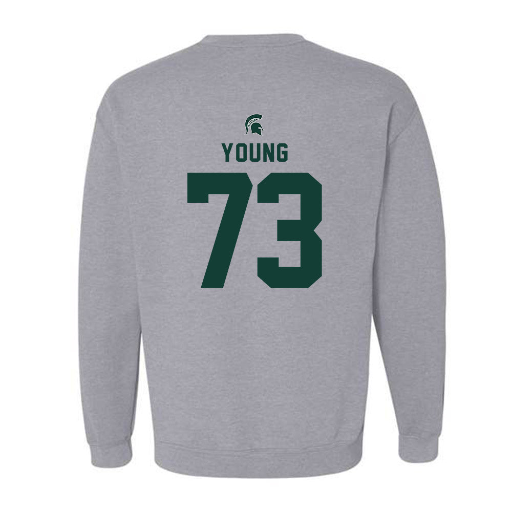 Michigan State - NCAA Football : Rustin Young - Generic Shersey Crewneck Sweatshirt-1