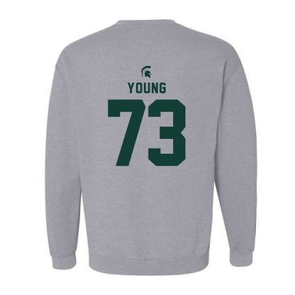 Michigan State - NCAA Football : Rustin Young - Generic Shersey Crewneck Sweatshirt-1