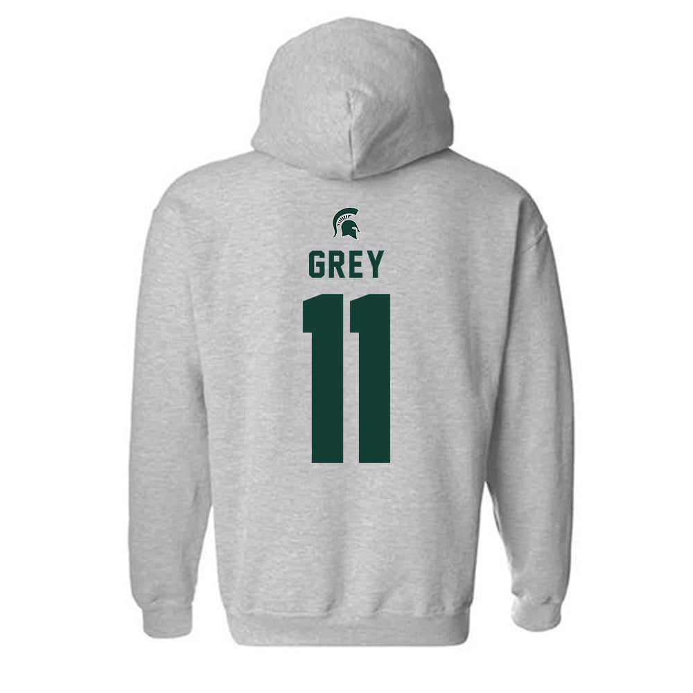 Michigan State - NCAA Softball : Liv Grey - Generic Shersey Hooded Sweatshirt