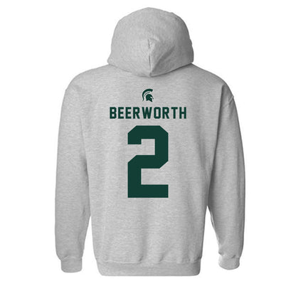 Michigan State - NCAA Women's Soccer : Sofia Beerworth - Generic Shersey Hooded Sweatshirt-1