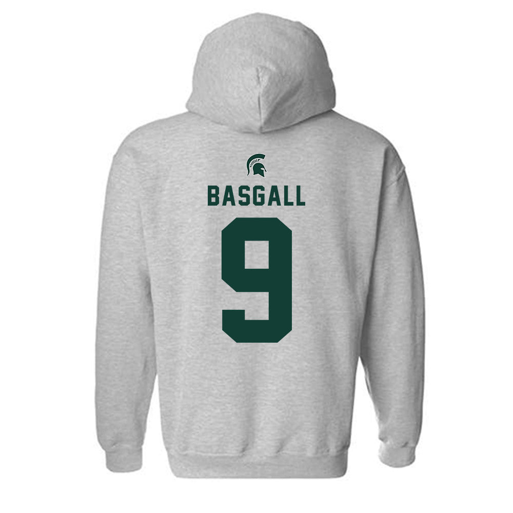 Michigan State - NCAA Men's Ice Hockey : Matthew Basgall - Generic Shersey Hooded Sweatshirt-1