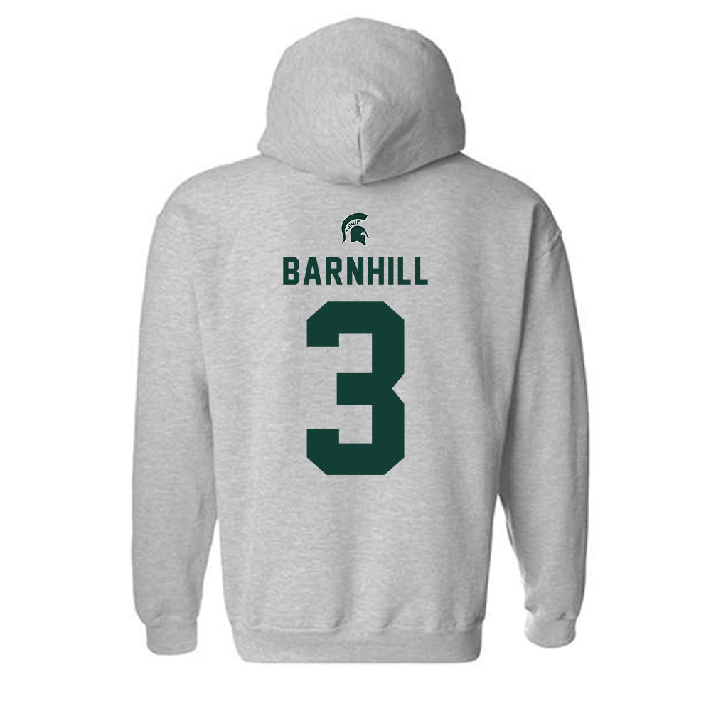 Michigan State - NCAA Men's Ice Hockey : Sean Barnhill - Generic Shersey Hooded Sweatshirt-1