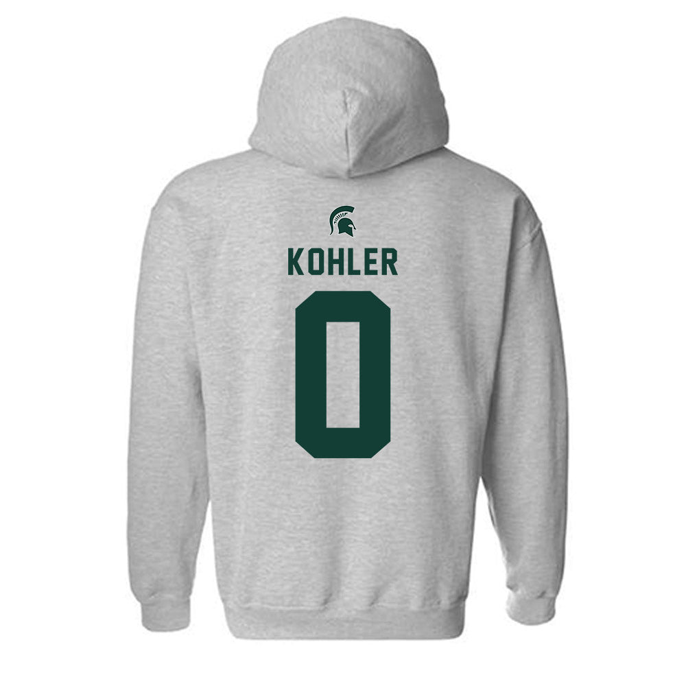 Michigan State - NCAA Men's Basketball : Jaxon Kohler - Generic Shersey Hooded Sweatshirt-1