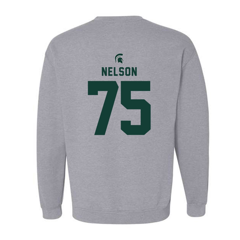 Michigan State - NCAA Football : Ben Nelson - Generic Shersey Crewneck Sweatshirt