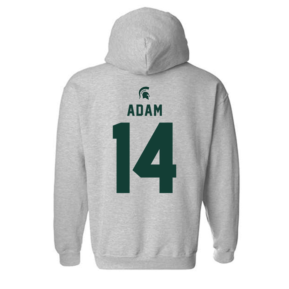 Michigan State - NCAA Men's Soccer : Joshua Adam - Generic Shersey Hooded Sweatshirt