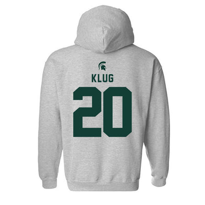 Michigan State - NCAA Baseball : Josh Klug - Generic Shersey Hooded Sweatshirt-1